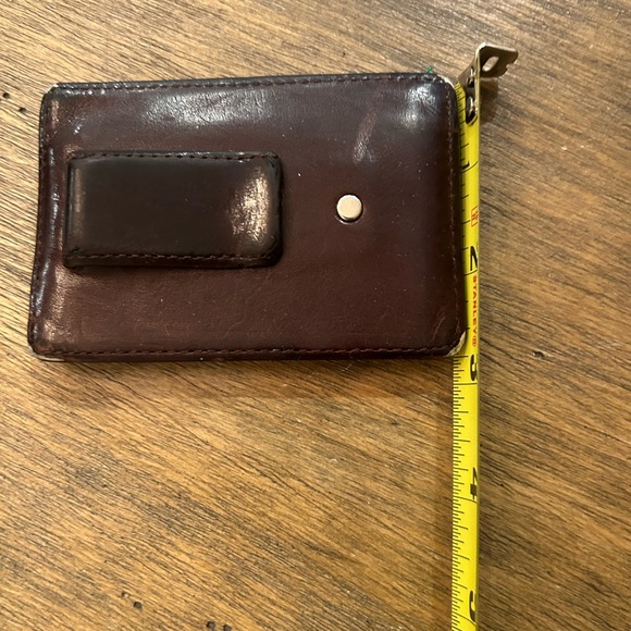 Vintage Coach Money Clip Wallet Card Holder Leather Dark Brown - Picture 9 of 11